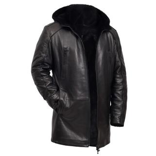 Меховая куртка с капюшоном Aston black - 2